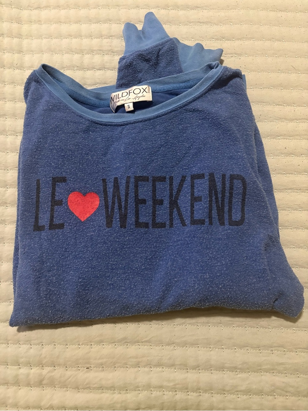 Wildfox Kids Blue Long Sleeve 'LE♥WEEKEND' Graphic Top